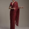amazing-maroon-color-heavy-sequence-embellished-party-wear-saree