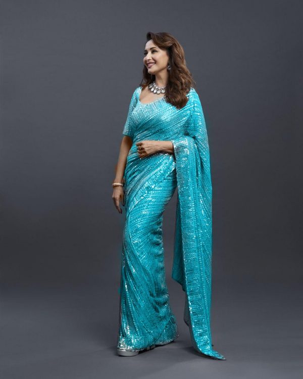 dreamy-Sky Blue-color-georgette-with-fancy-sequence-work-saree-copy