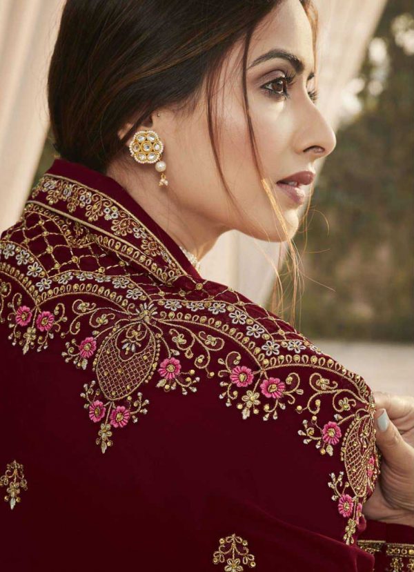 fragile-maroon-color-embroidery-diamond-embellished-ethnic-salwar-suit