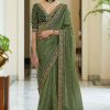dazzling-green-color-heavy-border-vichitra-silk-wedding-saree
