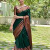extraordinary-green-color-lichi-silk-with-jacquard-work-party-wear-saree
