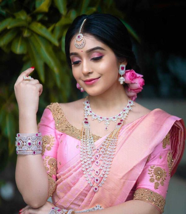 superb-pink-color-beautiful-jacquard-work-trendy-wedding-saree
