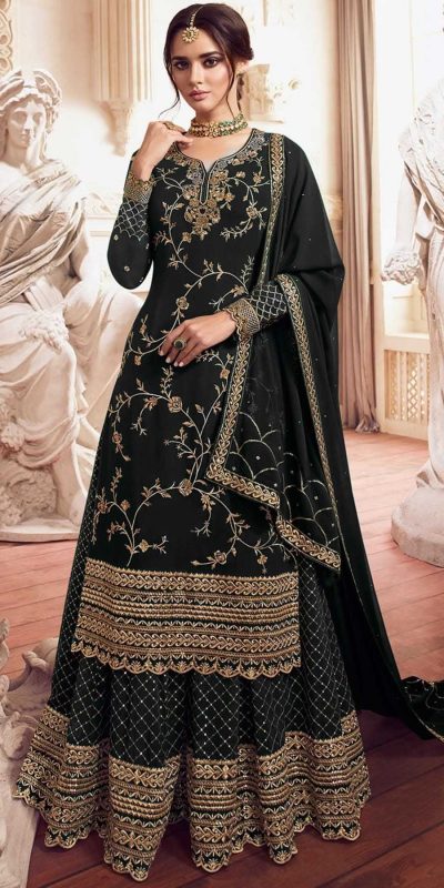 womens-look-stunning-with-designer-black-color-bridal-sharara-suit