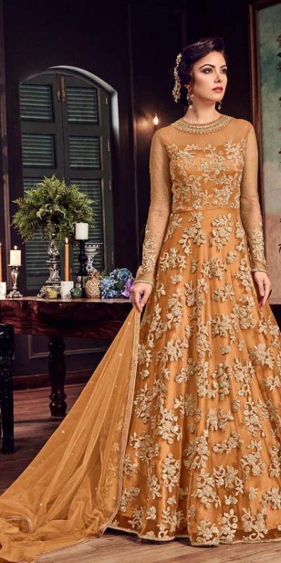 impeccable-yellow-color-heavy-net-with-embroidery-stone-work-suit