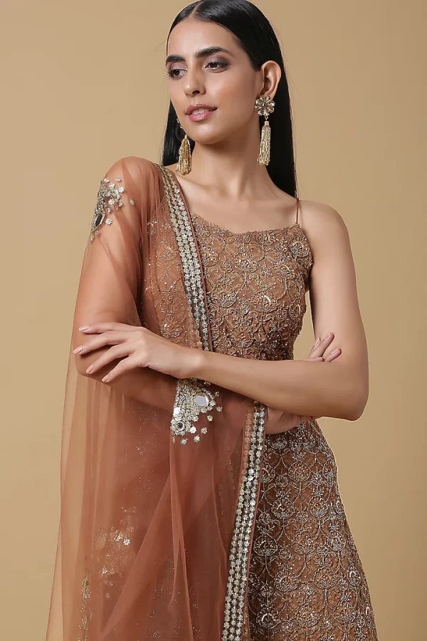 heavy-bridal-brown-color-sequence-work-party-wear-sharara-suit