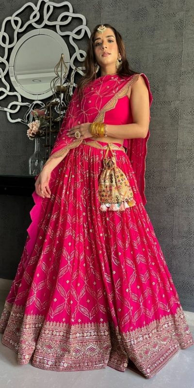 most-favorite-pink-color-heavy-sequins-embellished-lehenga-choli
