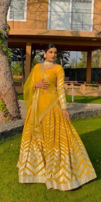 amazingly-yellow-colour-sequins-embellished-bridal-lehenga-choli