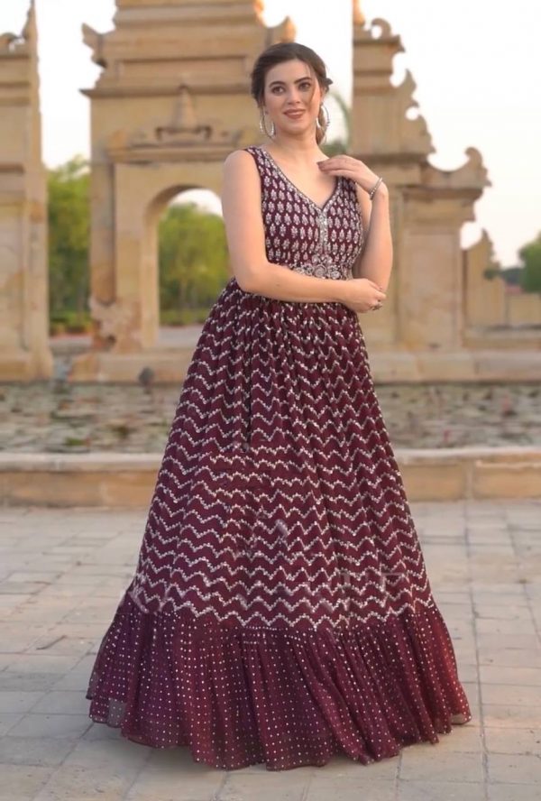 beautiful-maroon-color-faux-georgette-with-sequence-work-gown