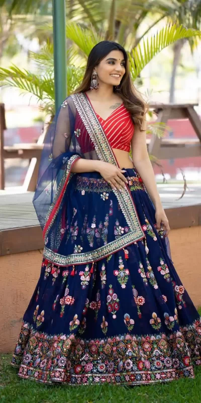 bridal-blue-lehenga-choli-with-heavy-embroidery-and-mirror-work