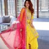 ethinic-yellow-color-georgette-with-embroidery-work-sharara-suit