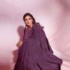 parineeti-chopra-all-new-fashion-purple-color-pleated-saree