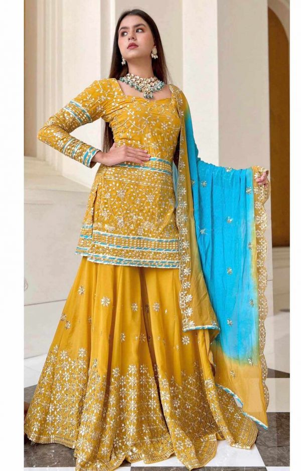 yellow-georgette-sharara-with-sequins-embroidery-work