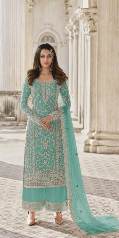 adorable-light-green-color-butterfly-net-and-embroidery-work-sharara