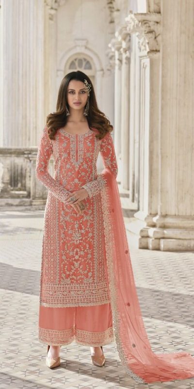 adorable-orange-color-butterfly-net-and-embroidery-work-sharara