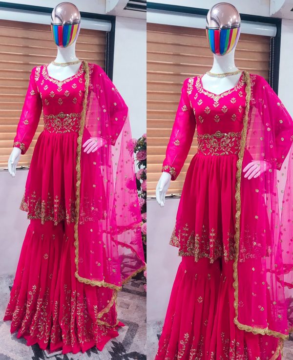 adorable-pink-color-heavy-embroidery-work-palazzo-suit