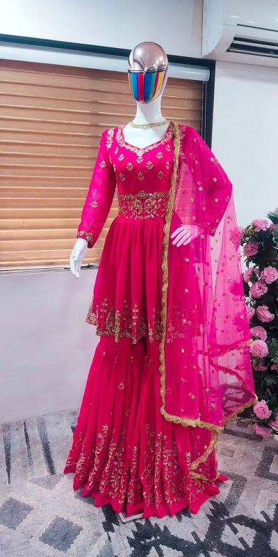 adorable-pink-color-heavy-embroidery-work-palazzo-suit