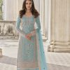 adorable-sky-blue-color-butterfly-net-and-embroidery-work-sharara