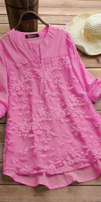 fashionable-pink-color-heavy-cotton-western-top