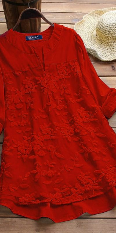 fashionable-red-color-heavy-cotton-western-top