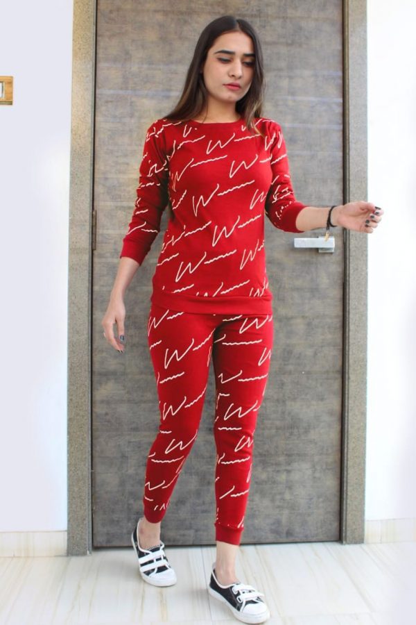 trendy-red-color-rib-cotton-track-suit