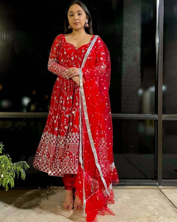 dazzling-red-color-georgette-with-heavy-work-anarkali