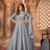 Grey Sequins Embroidered Gown
