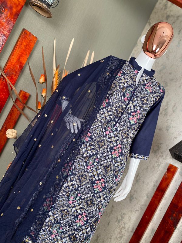 fashionable-navy-blue-cotton-thread-with-sequence-salwar-suit
