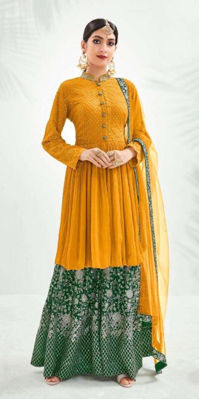 latest-yellow-color-georgette-with-embroidery-work-sharara-suit
