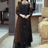 Black & Brown Faux Georgette Salwar Suit