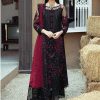 Black & Red Faux Georgette Salwar Suit