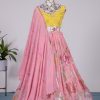 Pink Georgette with Sequence Lehenga Choli