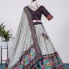 Black Silk with Heavy Tassels Lehenga Choli