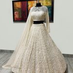 Beautiful White Color Georgette with embroidery Lehenga Choli (2)