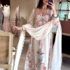 White Georgette Embroidery Work Salwar Suit