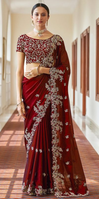 gorgeous-maroon-color-kasturi-silk-with-zari-thread-work-saree