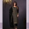 Black Heavy Rangoli with Coding Sequence Embroidery Work Salwar Suit