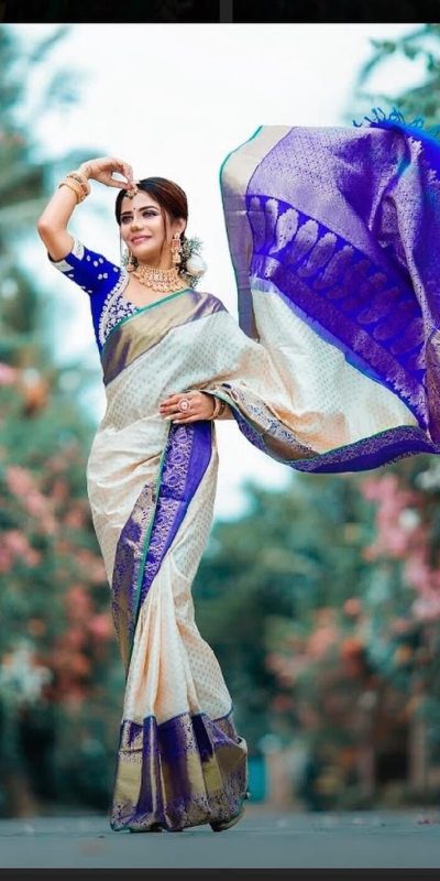 beauteous-cream-color-soft-lichi-silk-with-jacquard-work-wedding-saree
