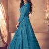 Glamorous Rama Color Heavy Georgette with Santoon And Embroidery Designer Work Suit