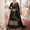 Black Georgette Embroidery Sequence Sharara Suit