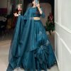 Rama Blue Rajwadi Chanderi Silk Lehenga Choli