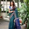Teal Blue Soft Banarasi Silk Saree