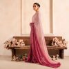 Baby Pink Sequin Embroidered Saree