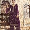Purple Georgette Embroidery Stone Work Sharara Suit