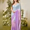 Grey Sequins Embroidered Saree