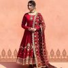 Red Georgette Embroidery Sequence Salwar Suit