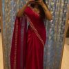 Red Thread Sequence Work Saree