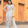 White Chinon Silk Diamond Hand Work Sharara Suit