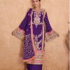 Violet Chinon Coding Embroidery Salwar Suit