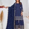 Royal Blue Georgette Embroidery Stone Work Sharara Suit
