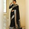 Black Soft Silk Pallu Saree